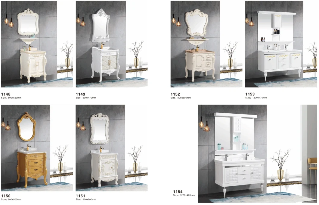 Floor-Mounted Bathroom Furniture Bathroom Furniture Vanity PVC Bathroom Vanity